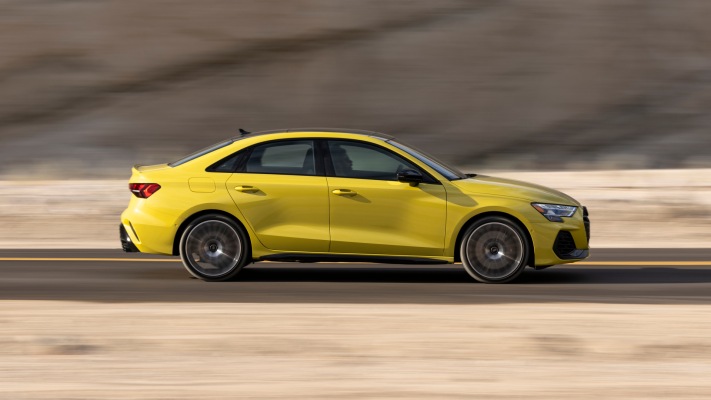 Audi S3 Sedan USA Version 2025. Desktop wallpaper