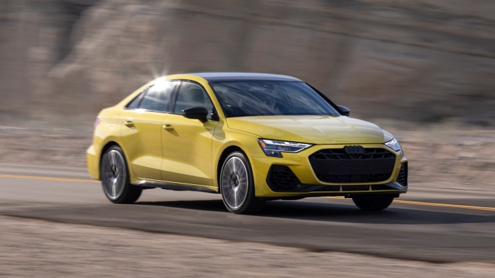 Audi S3 Sedan USA Version 2025. Desktop wallpaper