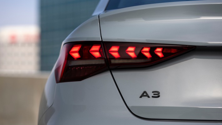 Audi A3 Sedan USA Version 2025. Desktop wallpaper