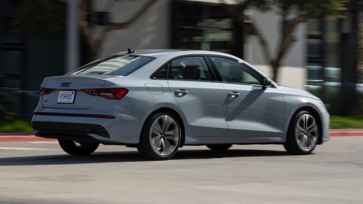 Audi A3 Sedan USA Version 2025. Desktop wallpaper