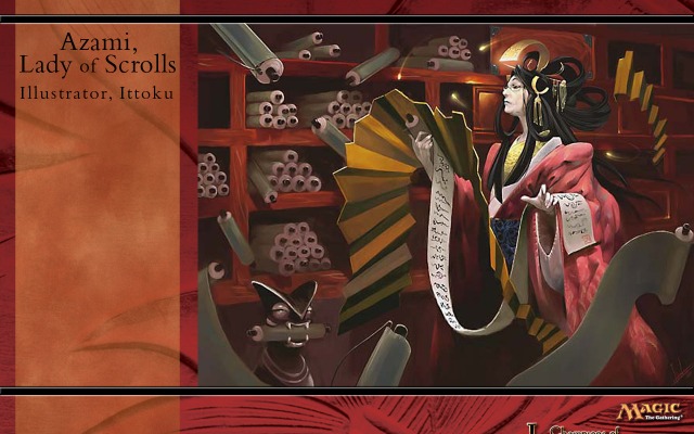 Champions of Kamigawa - Azami, Lady of Scrolls. Desktop wallpaper