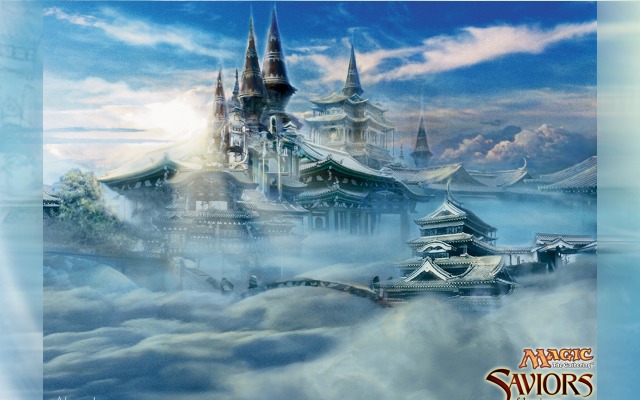 Saviors of Kamigawa - Oboro, Palace in the Clouds. Desktop wallpaper