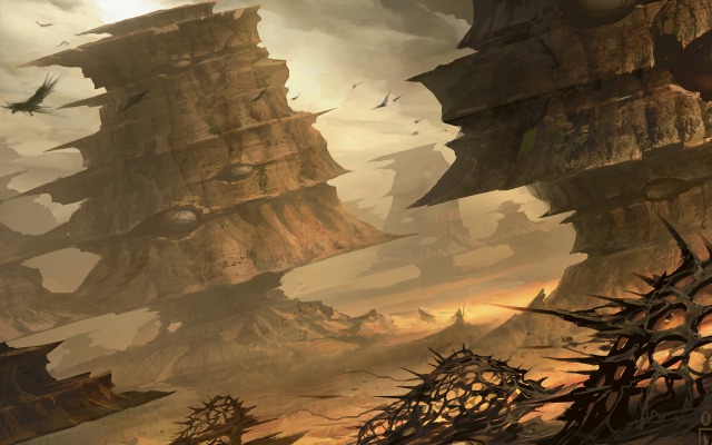 Zendikar - Arid Mesa. Desktop wallpaper