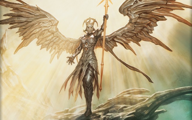 Scars of Mirrodin - Sunblast Angel. Desktop wallpaper