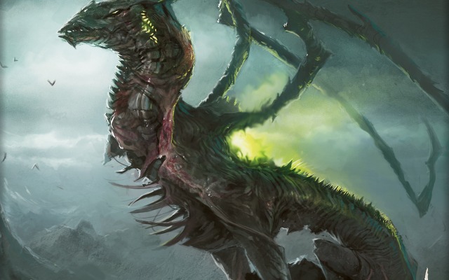 Scars of Mirrodin - Skithiryx, the Blight Dragon. Desktop wallpaper