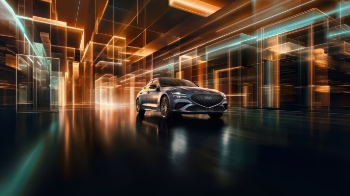 Genesis G70 Prestige Graphite 2026. Desktop wallpaper