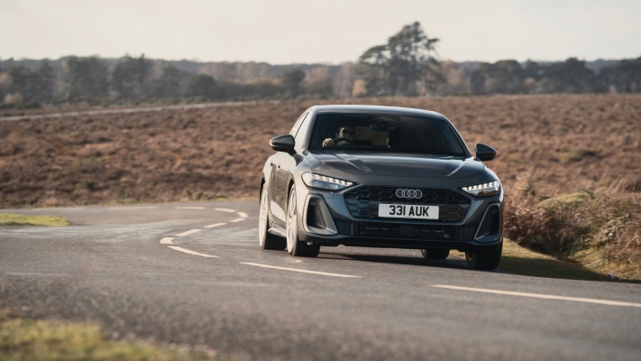 Audi A5 e-hybrid quattro UK version 2026. Desktop wallpaper