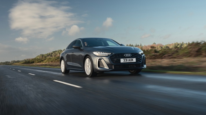 Audi A5 e-hybrid quattro UK version 2026. Desktop wallpaper