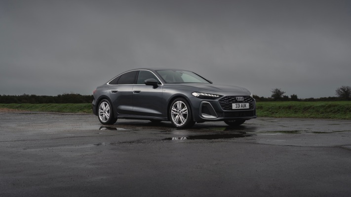 Audi A5 e-hybrid quattro UK version 2026. Desktop wallpaper