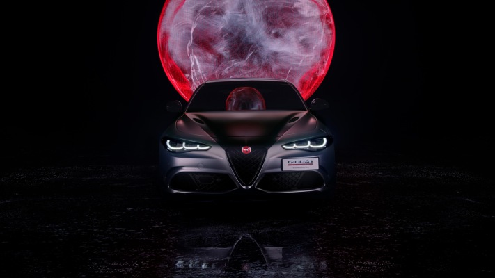 Alfa Romeo Giulia Quadrifoglio Luna Rossa 2026. Desktop wallpaper