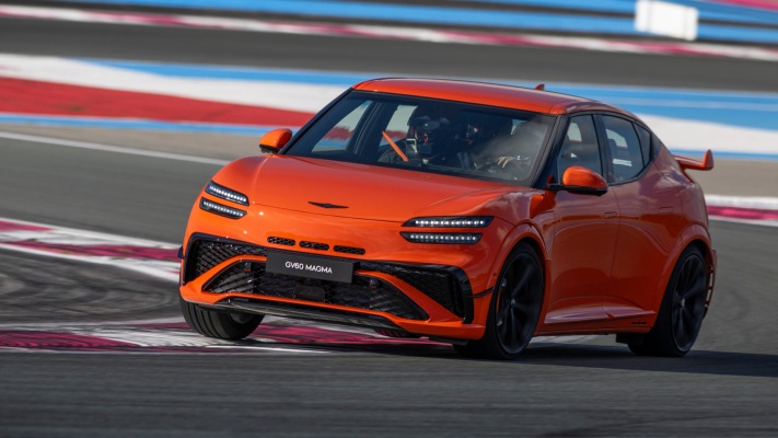 Genesis GV60 Magma 2026. Desktop wallpaper