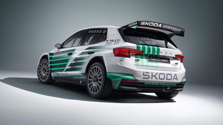 Skoda Fabia RS Rally2 Anniversary Edition 2026. Desktop wallpaper