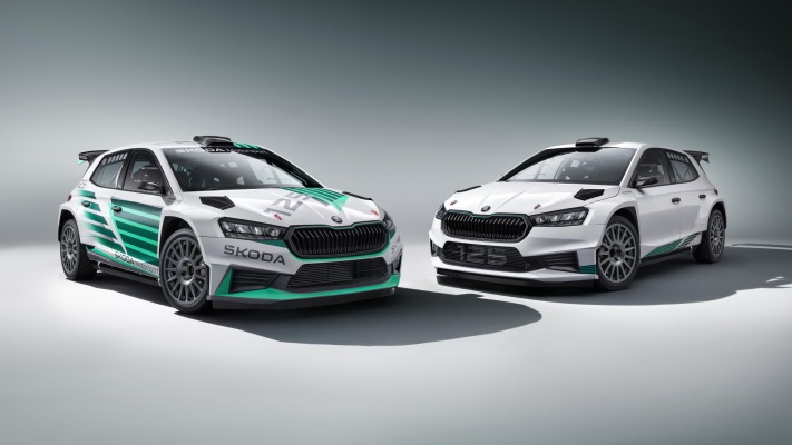 Skoda Fabia RS Rally2 Anniversary Edition 2026. Desktop wallpaper