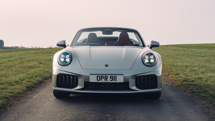 Porsche 911 Turbo S Cabriolet UK Version 2026. Desktop wallpaper