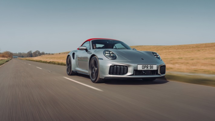 Porsche 911 Turbo S Cabriolet UK Version 2026. Desktop wallpaper