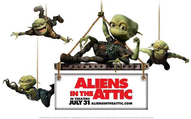 Aliens in the Attic. Desktop wallpaper