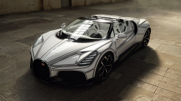 Bugatti W16 Mistral Blanc Éternel 2026. Desktop wallpaper