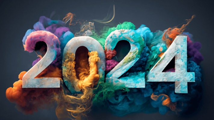 New Year 2024. Desktop wallpaper