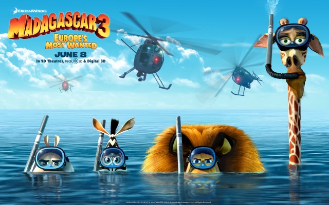 Madagascar 3: Europe's Most Wanted. Desktop wallpaper