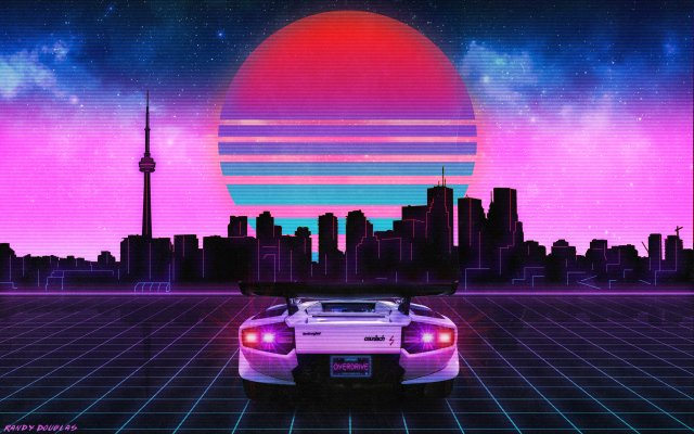 Synthwave. Desktop wallpaper