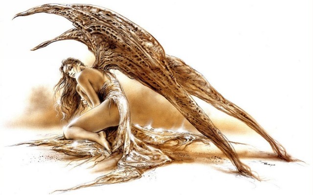 Luis Royo - Dreams - Night of the Angel. Desktop wallpaper