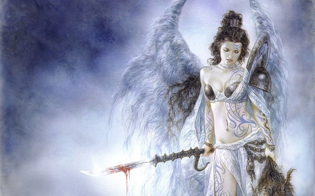 Luis Royo - Subversive Beauty - Lizzy Strain's Blue Dream. Desktop wallpaper