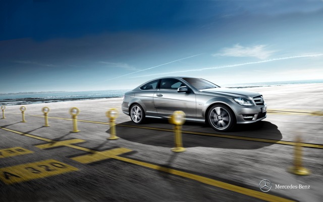 Mercedes-Benz C-Class Coupe 2013. Desktop wallpaper