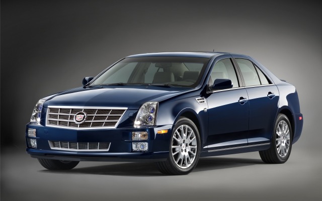 Cadillac STS 2009. Desktop wallpaper