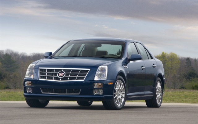 Cadillac STS 2009. Desktop wallpaper