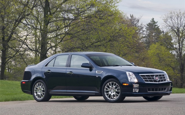 Cadillac STS 2009. Desktop wallpaper