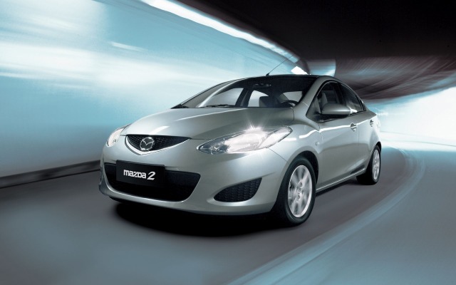 Mazda 2 Sedan. Desktop wallpaper