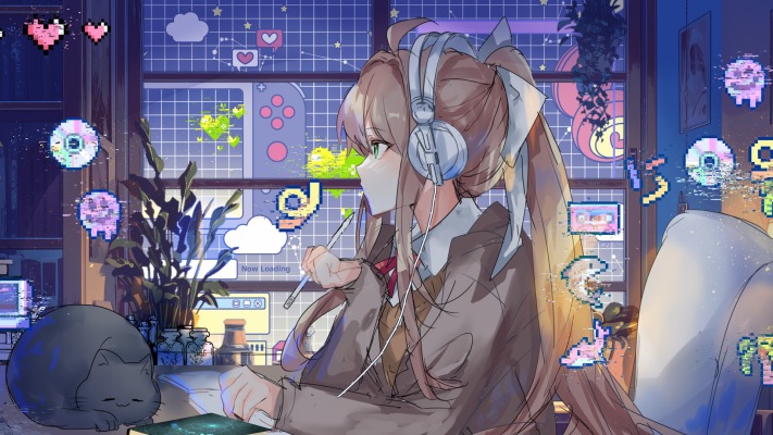 Monika. Desktop wallpaper