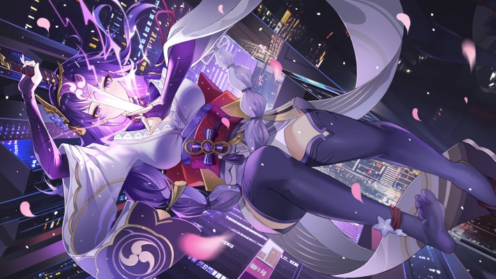 Raiden Shogun. Desktop wallpaper