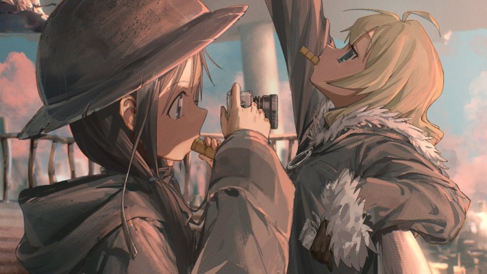 Shoujo Shuumatsu Ryokou. Desktop wallpaper