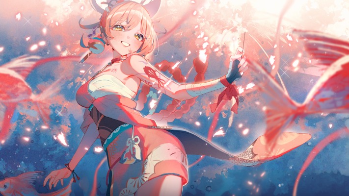 Yoimiya. Desktop wallpaper