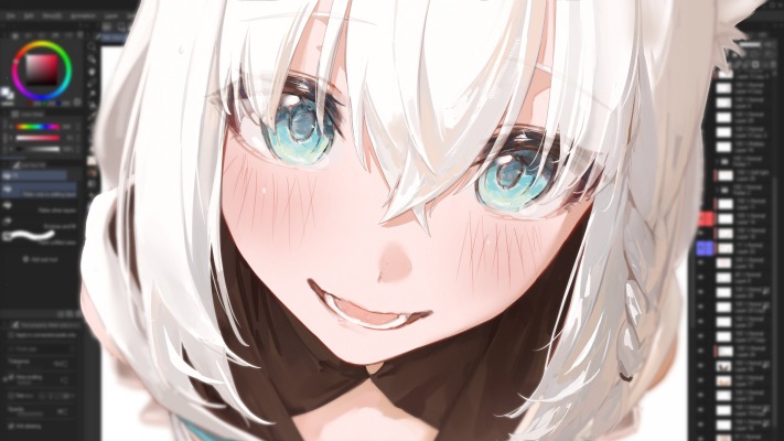 Shirakami Fubuki. Desktop wallpaper