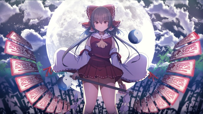 Hakurei Reimu. Desktop wallpaper