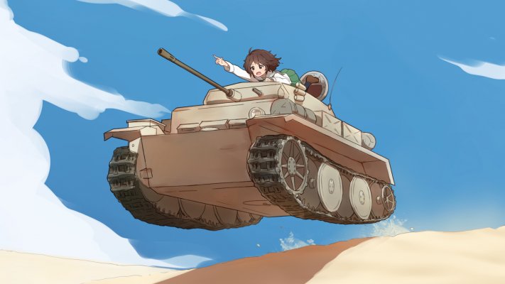 Girls und Panzer. Desktop wallpaper