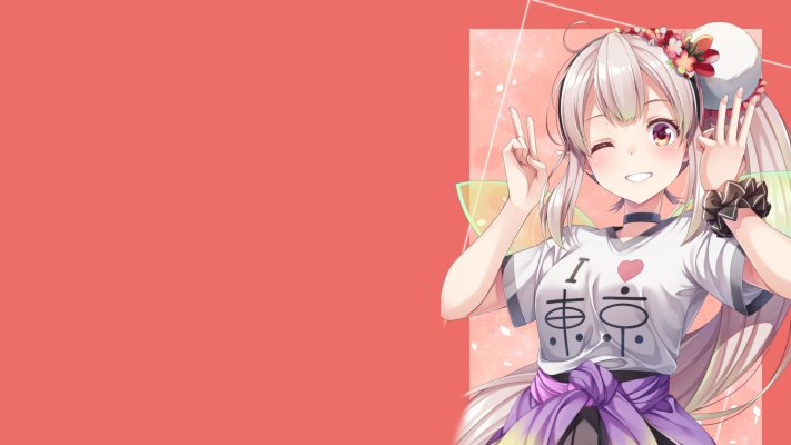 Virtual Youtuber. Desktop wallpaper