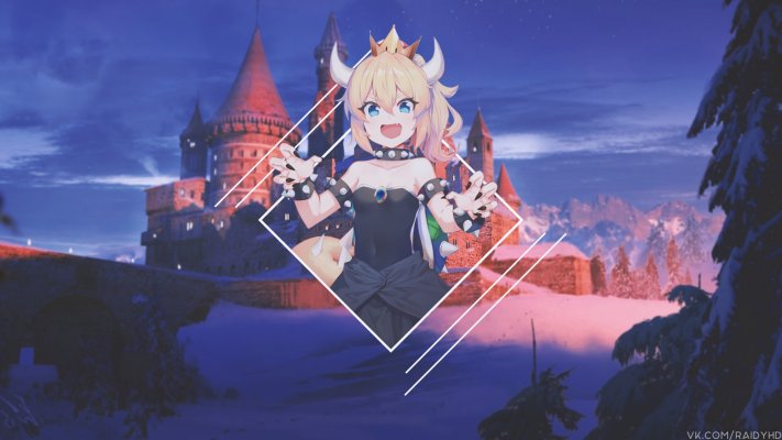 Bowsette. Desktop wallpaper