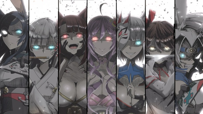 Akagi, Kaga, Zuikaku, Soryuu, Shoukaku & Hiryuu. Desktop wallpaper
