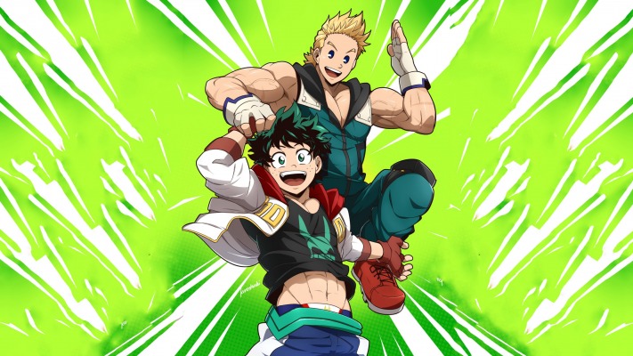 Midoriya & Mirio. Desktop wallpaper