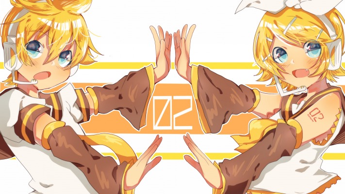 Vocaloid Len & Rin Kagamine. Desktop wallpaper