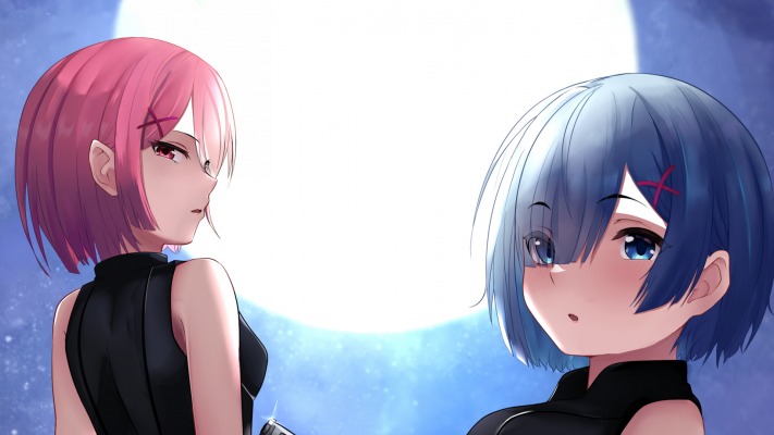 Rem & Ram. Desktop wallpaper