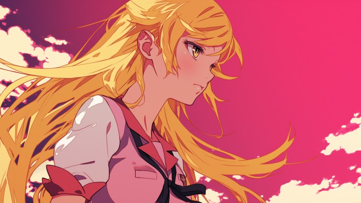 Shinobu Oshino. Desktop wallpaper