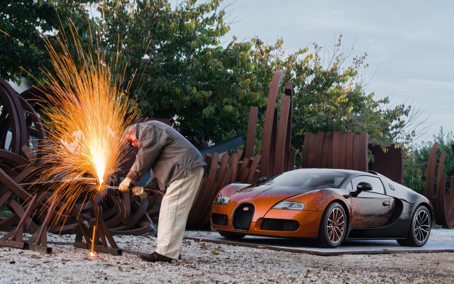 Bugatti Veyron Grand Sport Venet 2012. Desktop wallpaper