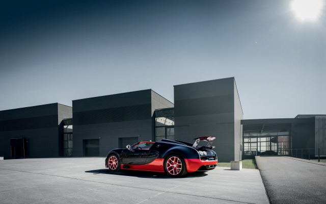 Bugatti Veyron 16.4 Grand Sport Vitesse Spetial Edition Black & Red 2012. Desktop wallpaper