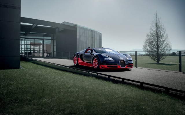 Bugatti Veyron 16.4 Grand Sport Vitesse Spetial Edition Black & Red 2012. Desktop wallpaper