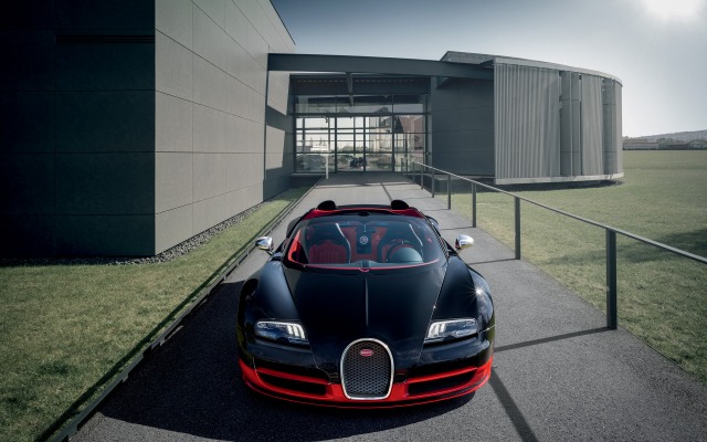 Bugatti Veyron 16.4 Grand Sport Vitesse Spetial Edition Black & Red 2012. Desktop wallpaper