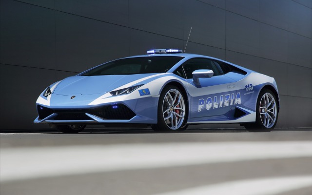 Lamborghini Huracan LP 610-4 Polizia 2015. Desktop wallpaper